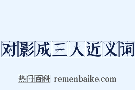对影成三人近义词是什么意思的图片